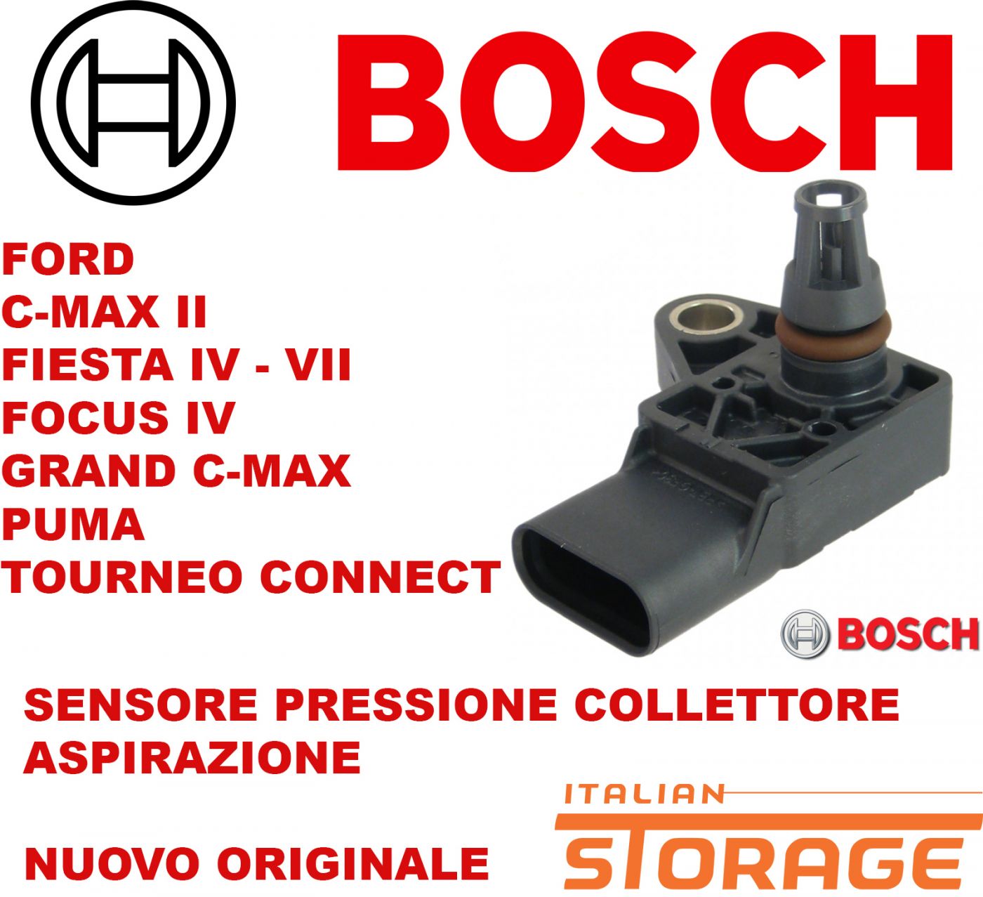 Sensore Pressione Collettore Aspirazione RIDEX 3947S0010 Per BMW - 13617787142, 7787142 - 2